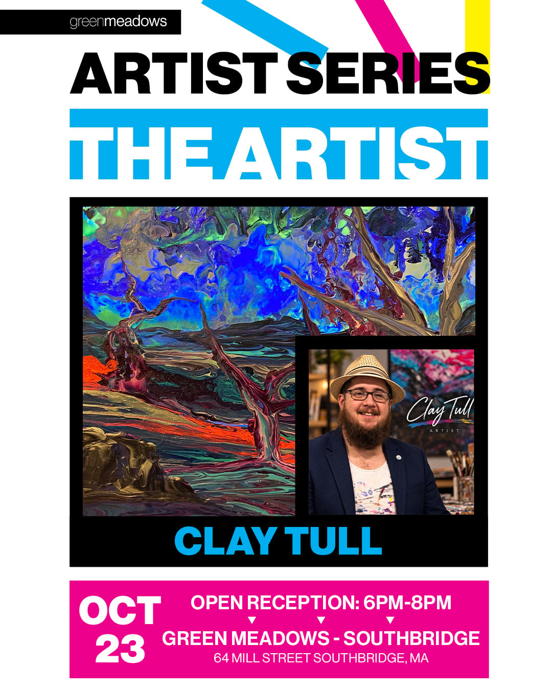 Join us for a new installment of the Green Meadows Artist Series featuring Clay Tull.